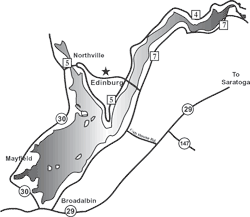 Map of Edinburg and surrounds with major roads