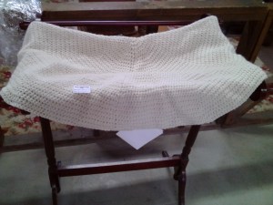 Cream-colored Afghan 2015 Raffe Item by Annie Blackwood